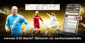 ราคาบอล 0.25 คืออะไร? วิธีอ่านราคา ปป. และคำนวณผลเดิมพัน