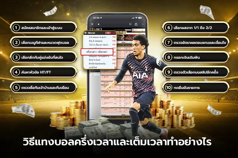 วิธีแทงบอลครึ่งเวลาและเต็มเวลาทำอย่างไร?