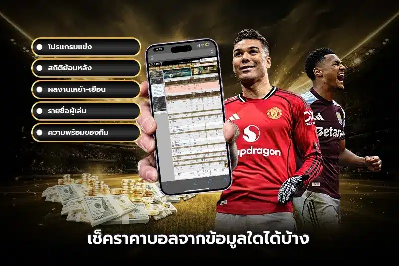 เช็คราคาบอลจากข้อมูลใดได้บ้าง?